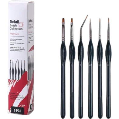 Giorgione G-MX006 নাইলন হেয়ার পেইন্ট ব্রাশ 6 পিস সেট