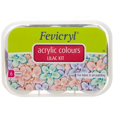 Fevicryl অ্যাক্রিলিক কালার লাইলাক কিট 60 মিলি (6 শেড)