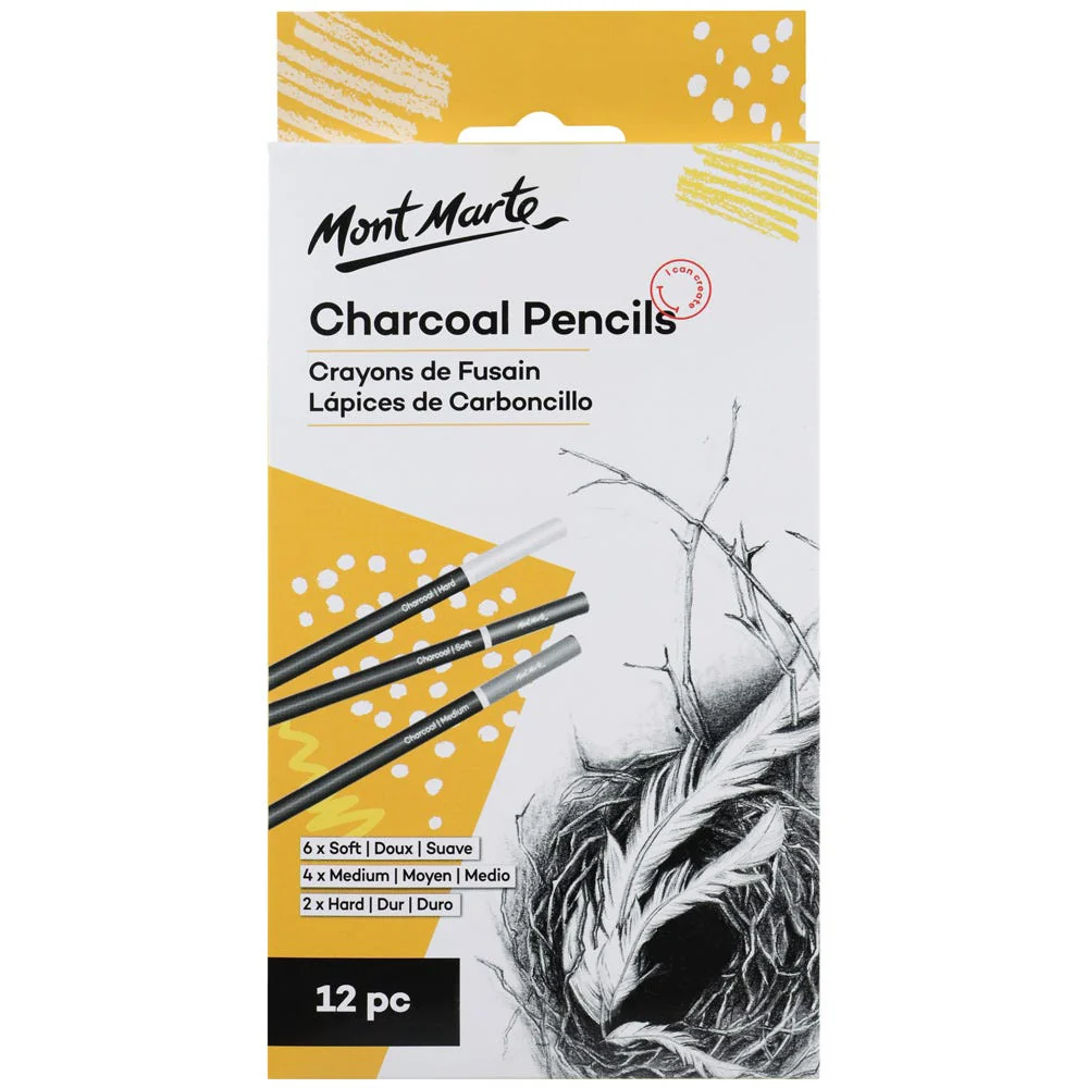 Mont Marte চারকোল পেন্সিল সিগনেচার 12pc