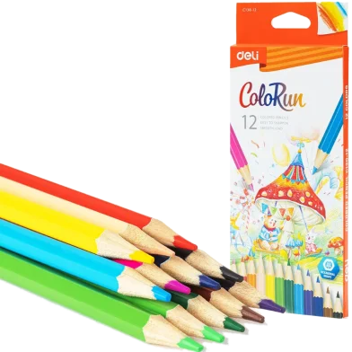 Deli কালার্ড পেন্সিল সেট 12 কালার - EC130-12