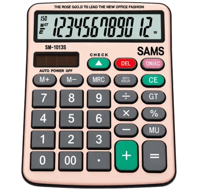 SAMS ডেস্কটপ বা অফিস ক্যালকুলেটর - SM 1013S-RG