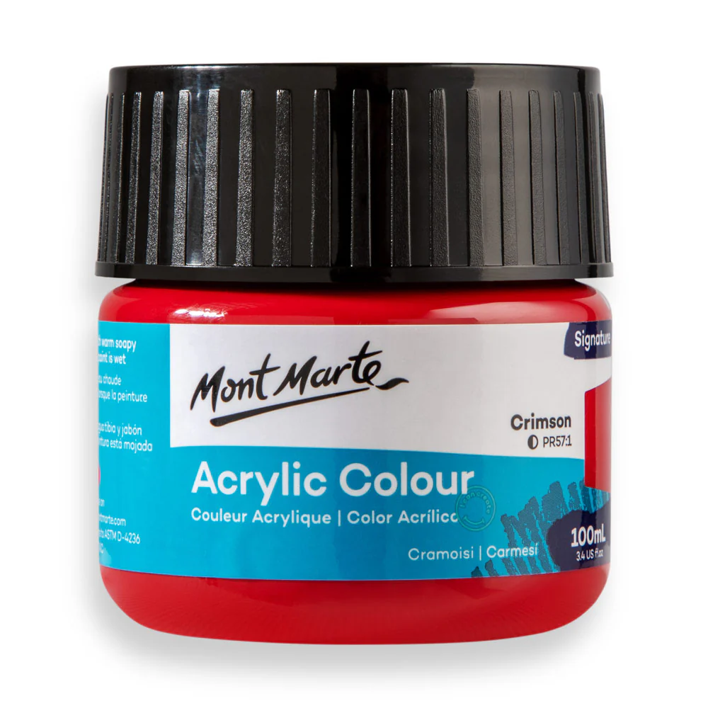 Mont Marte অ্যাক্রিলিক কালার 100ml- Crimson