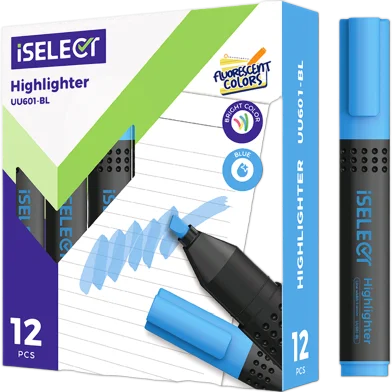 Deli iSelect হাইলাইটার-12 পিস - UU601-BL