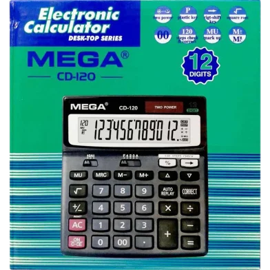 Mega ইলেকট্রনিক ক্যালকুলেটর 12 ডিজিট - CD-120