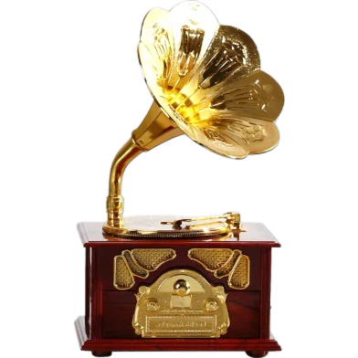 রেট্রো Phonograph মিউজিক বক্স টেবিল ডেস্ক ডেকোরেশন