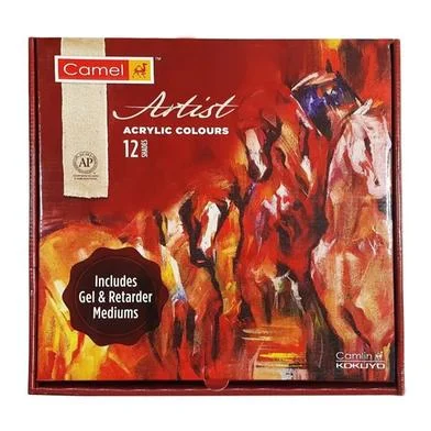 Camel Artists' অ্যাক্রিলিক কালার 12 শেড 40 মিলি