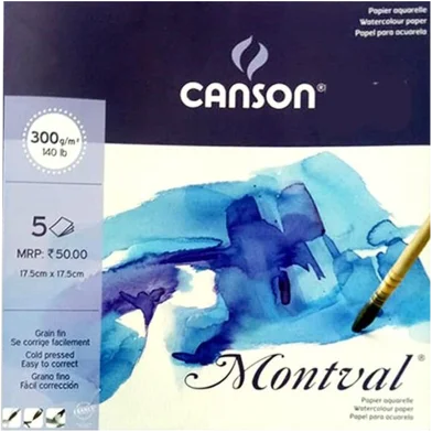 Canson Montval – 300 জিএসএম প্যাক অফ 5 শিট