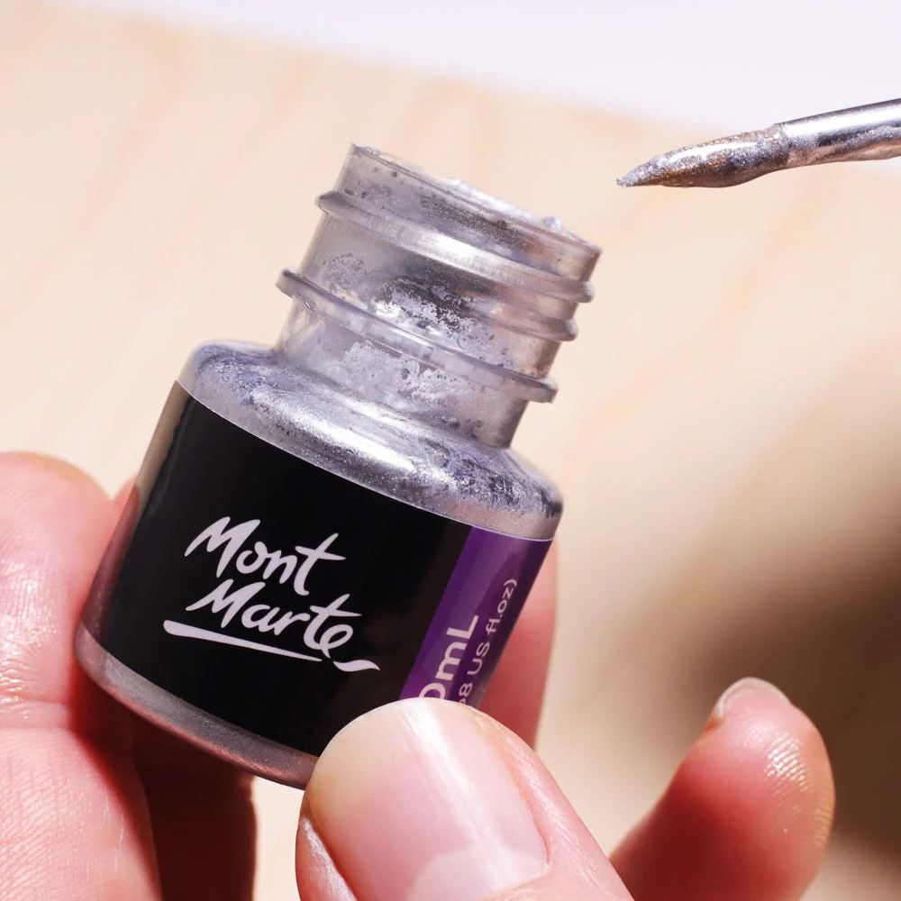 Mont Marte Silver ফয়েল পেইন্ট প্রিমিয়াম 20ml (0.68 US fl.oz)