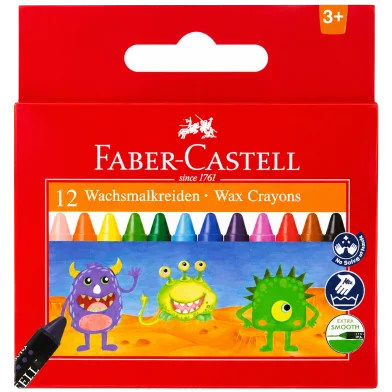 Faber Castell ওয়্যাক্স ক্রেয়ন 75 মিমি 12 পিস