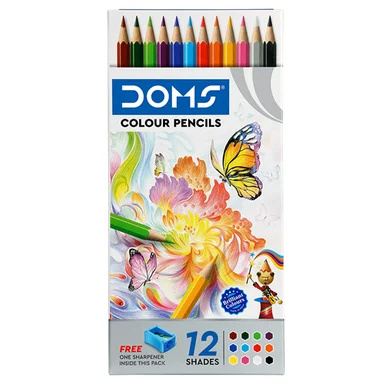 Doms কালার পেন্সিল লং 12 শেড