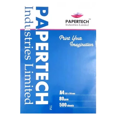 Papertech 80 জিএসএম A4 অফসেট পেপার 5 রিম