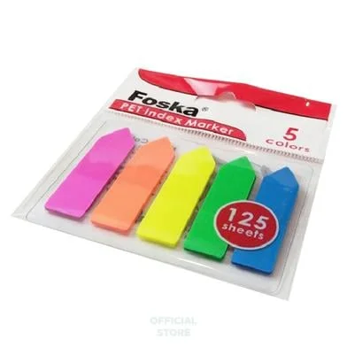 Foska অ্যারো শেপড ইনডেক্স মার্কার 5 কালার 125 শিট