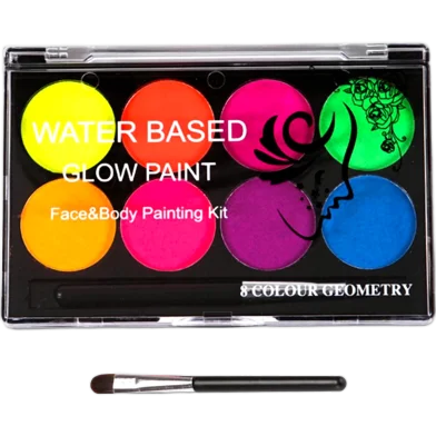 গ্লো পেইন্ট ওয়াশেবল ফেস বডি আর্ট পেইন্ট UV Glowing পেইন্টিং পিগমেন্ট