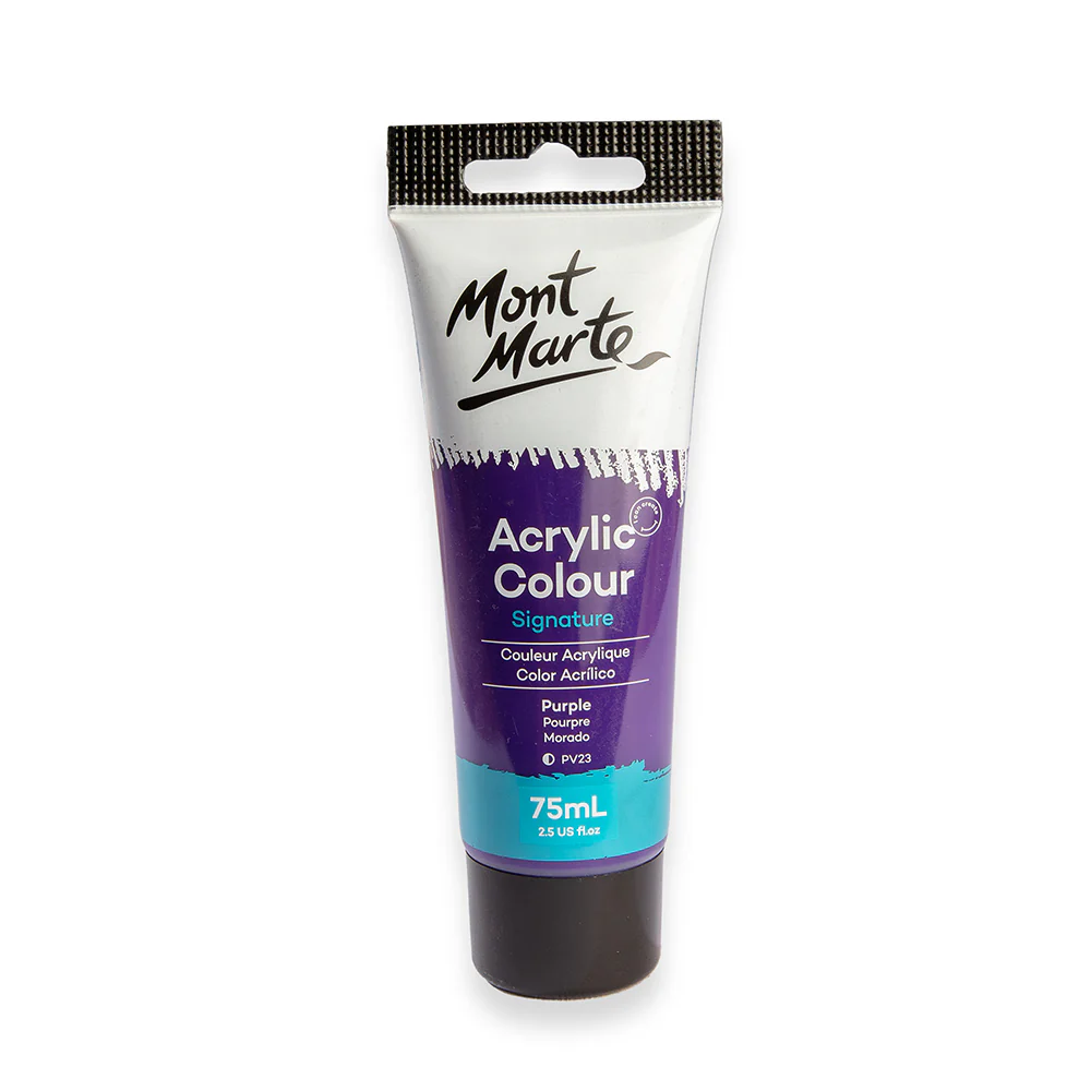 Mont Marte অ্যাক্রিলিক কালার পেইন্ট সিগনেচার 75ml – Purple