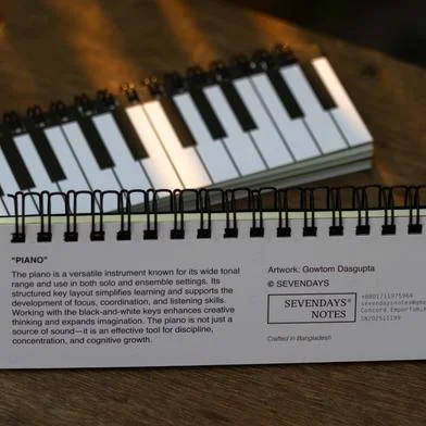 Sevendays Notes Piano স্পাইরাল নোটবুক - SN202511199 — ছবি 5