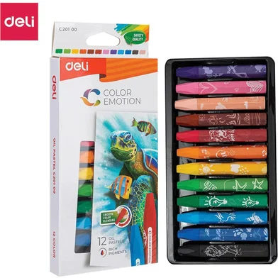 Deli অয়েল প্যাস্টেল 12 কালার - EC20100 — ছবি 3