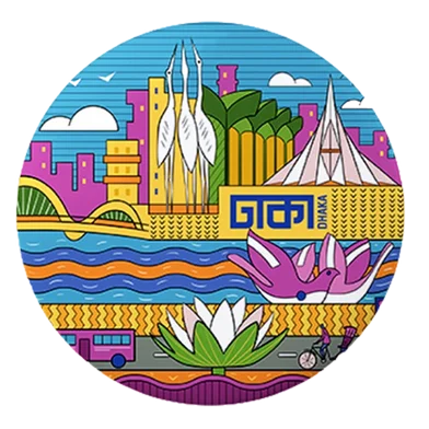 Sevendays ঢাকা (মনুমেন্ট) বাটন পিন ব্যাজ - 10 পিস — ছবি 2
