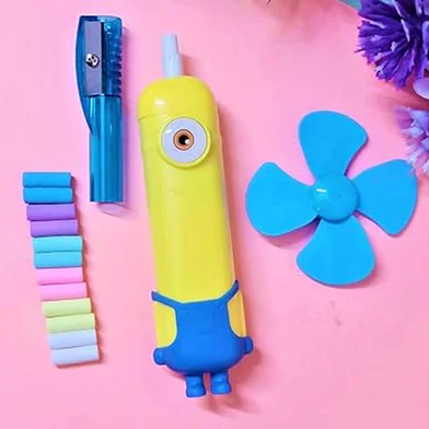 Sanrio 2 ইন 1 ইলেকট্রিক ইরেজার পেন্সিল অটোমেটিক ইলেকট্রনিক ইরেজার ফ্যান রিফিল যেকোনো কালার — ছবি 5