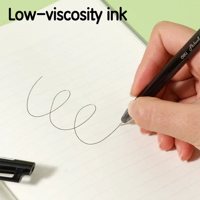 Deli Flickwell বলপয়েন্ট পেন (Low Viscosity ইংক) 0.7 মিমি-12 পিস - EQ100-BK — ছবি 5