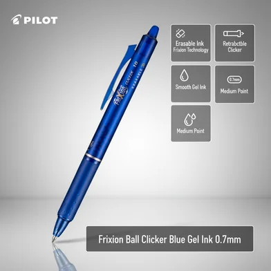 Pilot Frixion বলপেন ক্লিকার ব্লু জেল ইংক 0.7 মিমি - 1 পিস — ছবি 2
