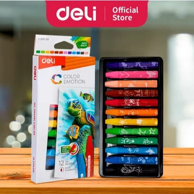 Deli অয়েল প্যাস্টেল 12 কালার - EC20100 — ছবি 5