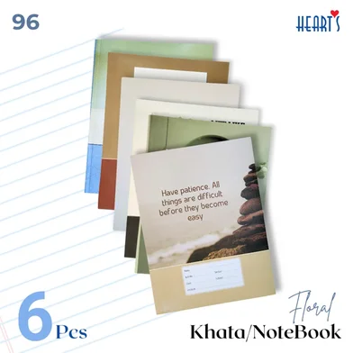 Hearts বাইন্ডিং খাতা (96 পেজ) - 6 পিস — ছবি 5