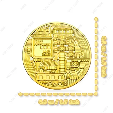 ফিজিক্যাল কালেক্টর গোল্ড প্লেটেড Btc কয়েন আর্ট কালেকশন গিফট কয়েন গোল্ডেন C 2X পিস — ছবি 4