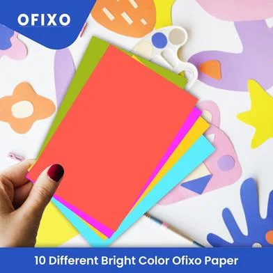 হ্যান্ডমেড Origami এমবসড মাল্টি থিন স্ক্র্যাপবুক 100 পিস A4 কালার পেপার — ছবি 4