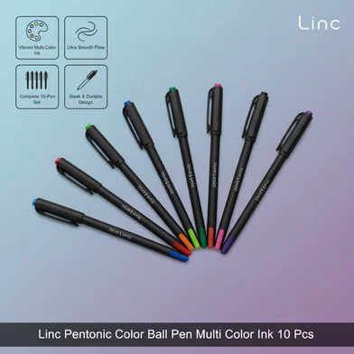 Pentonic কালার বলপেন মাল্টি কালার ইংক 10 পিস — ছবি 2