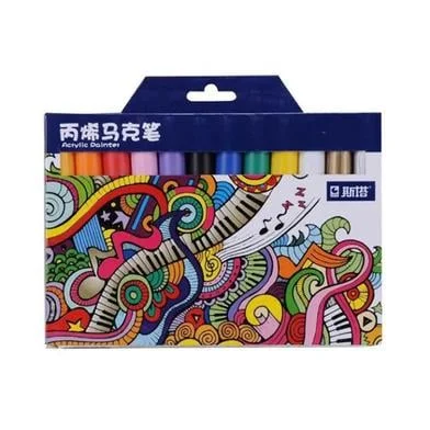 Acrylic STA পেইন্ট মার্কার পেন 12 কালার — ছবি 3