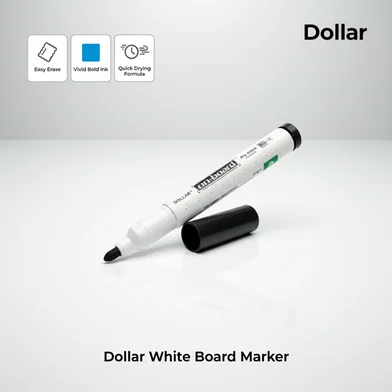 Dollar হোয়াইট বোর্ড ড্রাই ইরেজ মার্কার - ব্ল্যাক ইংক — ছবি 3