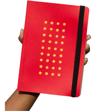 Sevendays Notes ডেইলি জার্নাল (ডট পাঞ্চ কভার) ডটেড রেড নোটবুক সহ ইলাস্টিক ব্যান্ড — ছবি 2