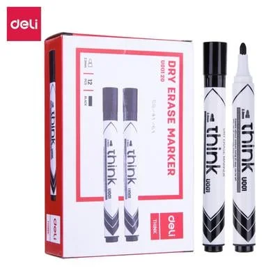 Deli ড্রাই ইরেজ মার্কার 12 পিস (ব্ল্যাক) - EU00120 — ছবি 5