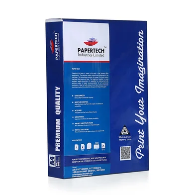 Papertech অফসেট পেপার, A4, 80 জিএসএম (প্যাক অফ 500 শিট) — ছবি 2