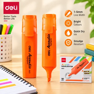 Deli অ্যাকসেন্ট হাইলাইটার অরেঞ্জ-10 পিস - ES621 — ছবি 2