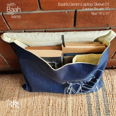Baah’s ডেনিম ল্যাপটপ স্লিভ 01 (15x11 ইঞ্চি) — ছবি 2