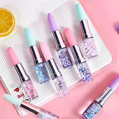 Radiance অ্যাট্রাক্টিভ গ্লিটার Lipstick বলপেন স্টাইলিশ স্টেশনারি বলপেন ফর গার্লস, বেস্ট Return গিফট ফর কিডস — ছবি 2