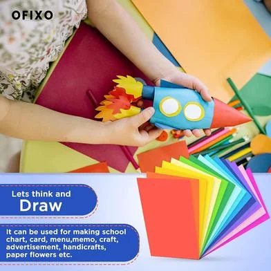 হ্যান্ডমেড Origami এমবসড মাল্টি থিন স্ক্র্যাপবুক 100 পিস A4 কালার পেপার — ছবি 3