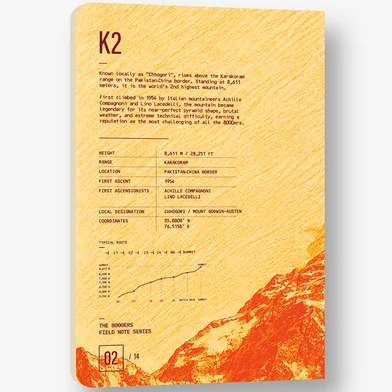 K2 নোটবুক — দ্য 8000’ERS ফিল্ড Notes সিরিজ-02 - SN202606228 — ছবি 2