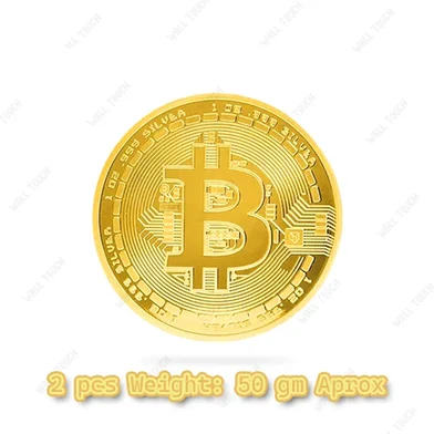ফিজিক্যাল কালেক্টর গোল্ড প্লেটেড Btc কয়েন আর্ট কালেকশন গিফট কয়েন গোল্ডেন C 2X পিস — ছবি 2