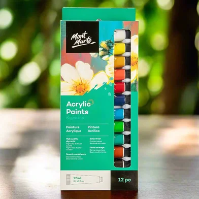 Mont Marte অ্যাক্রিলিক পেইন্ট 12 পিস x 12 মিলি - PMHS0026 — ছবি 2