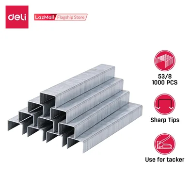 Deli Tacker স্ট্যাপল 53/8 (1 বক্স) - ET70110 — ছবি 2