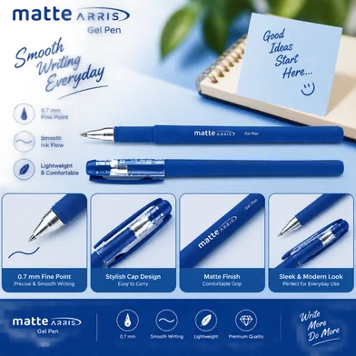 Deli ম্যাট Arris জেল পেন-0.5 মিমি-12 পিস - EG64-BL — ছবি 3