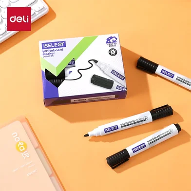 Deli iSelect হোয়াইটবোর্ড মার্কার-12 পিস - UU001-BK — ছবি 5