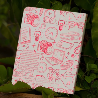 কফি Note সিরিজ রেড লাইন নোটবুক - SN20218147 — ছবি 4
