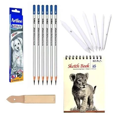 Artline HB, 2B, 4B, 6B, 8B, 10B গ্রাফাইট স্কেচিং পেন্সিল সেট ফর ড্রয়িং পেন্সিল সেট — ছবি 4