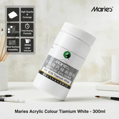 Maries অ্যাক্রিলিক কালার Titanium হোয়াইট- 300 মিলি — ছবি 2