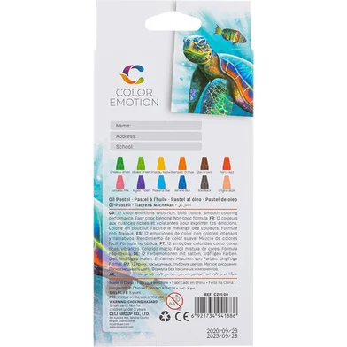 Deli অয়েল প্যাস্টেল 12 কালার - EC20100 — ছবি 2