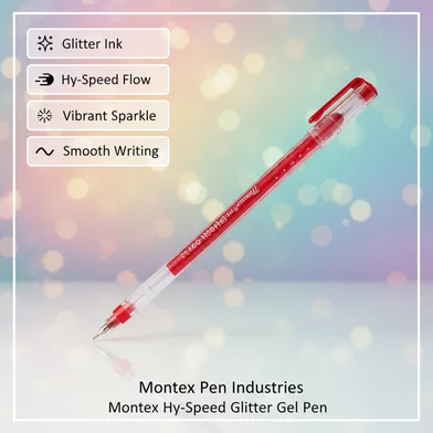 Montex Hy-Speed গ্লিটার জেল Pen - (10 পিস) — ছবি 2