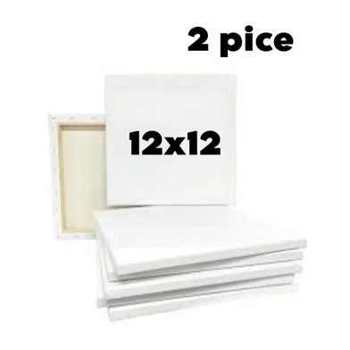 হোয়াইট ক্যানভাস 12x12 ইঞ্চি 2 পিস — ছবি 2